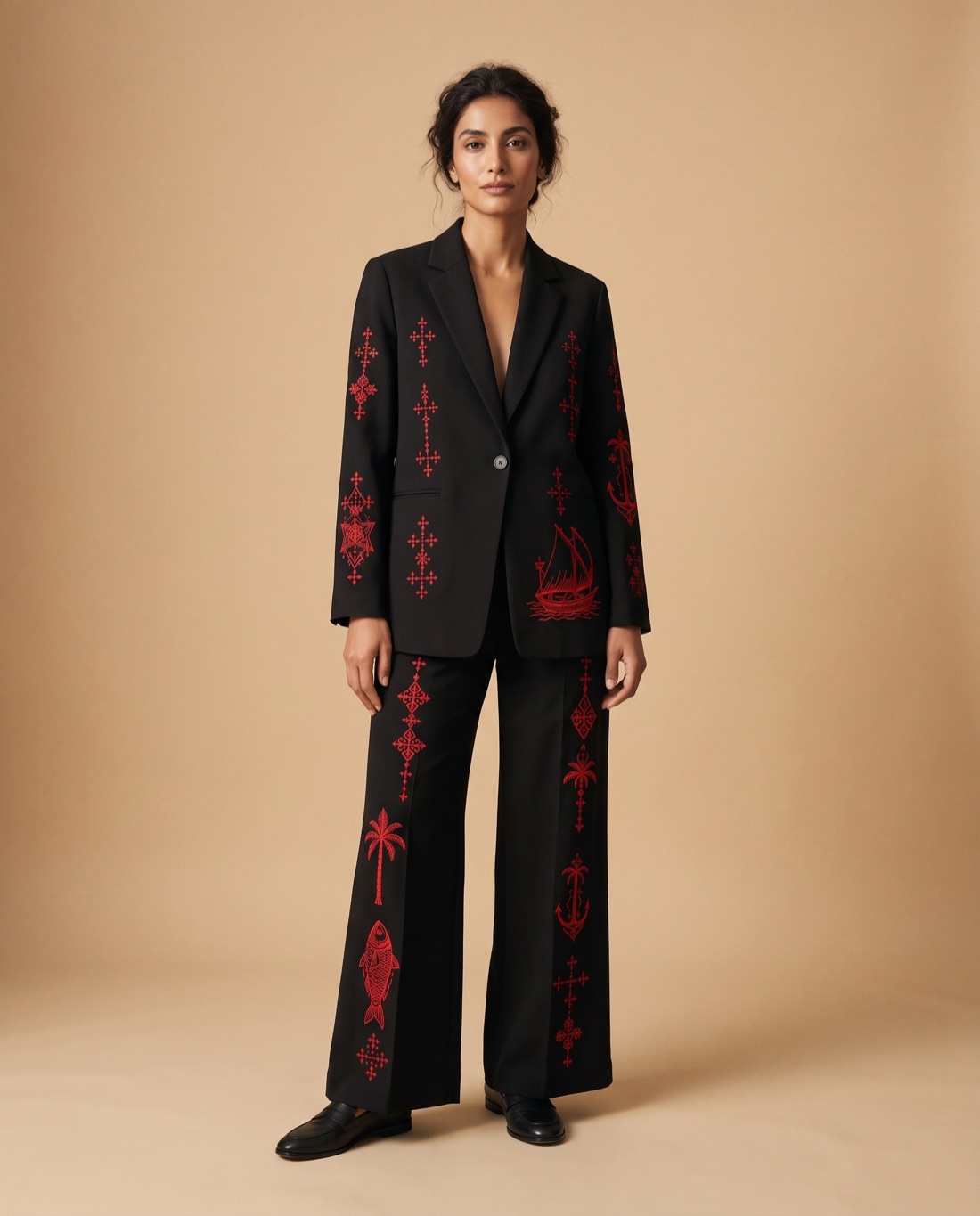 Shafaq Black Suit